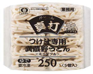 Shimadaya "Musashino Udon Noodles (made with Kitakanto wheat) 250 [mini double], exclusively for 'Shin-Dachi' dipping soup".